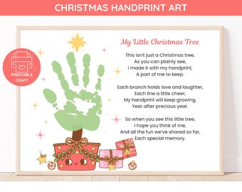 Christmas Handprint Poem Art: Keepsake Gift (Digital Download)