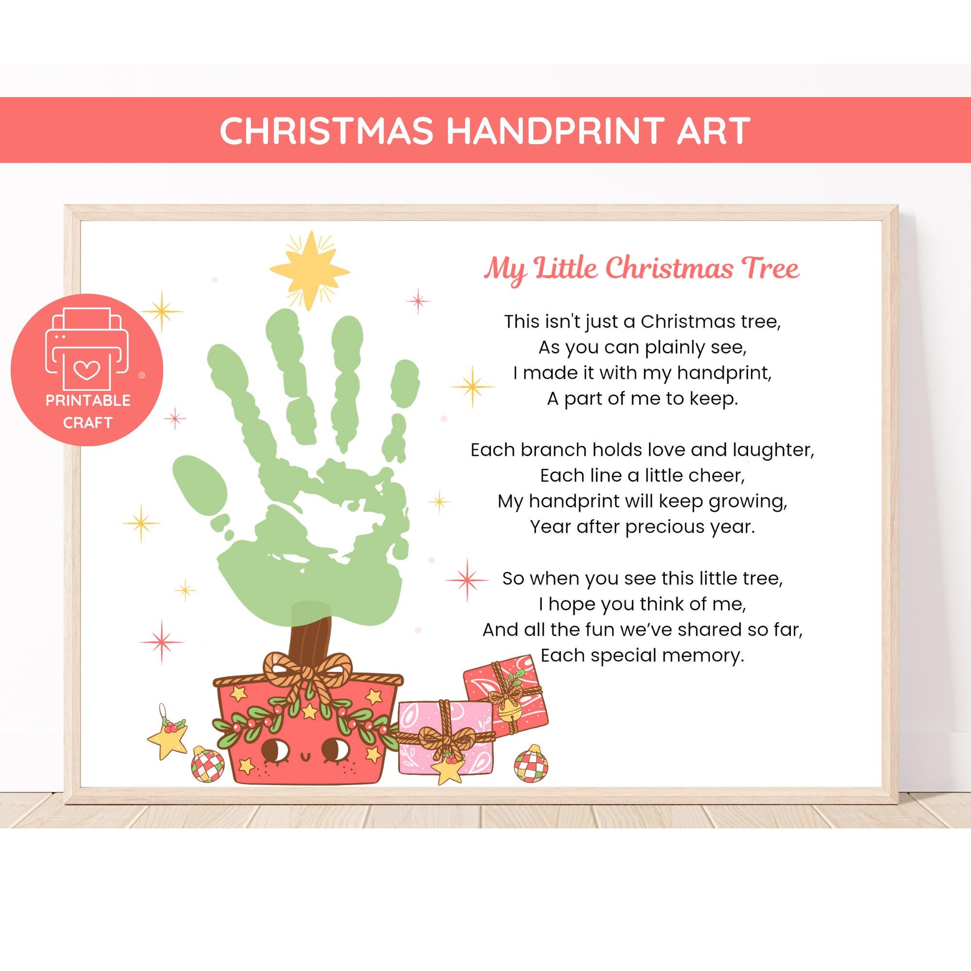 christmas handprint poem art: keepsake gift (digital download