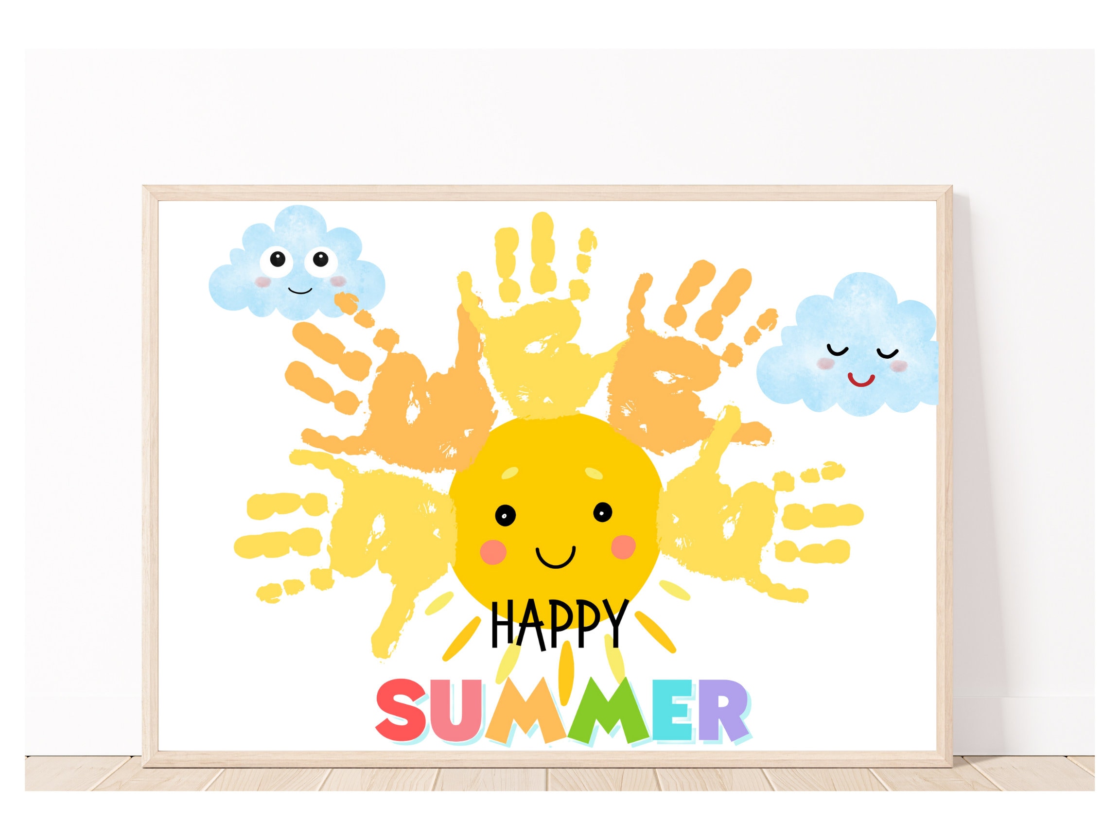 太陽の手形アート：夏のクラフトプロジェクト（PDF） - Etsy 日本