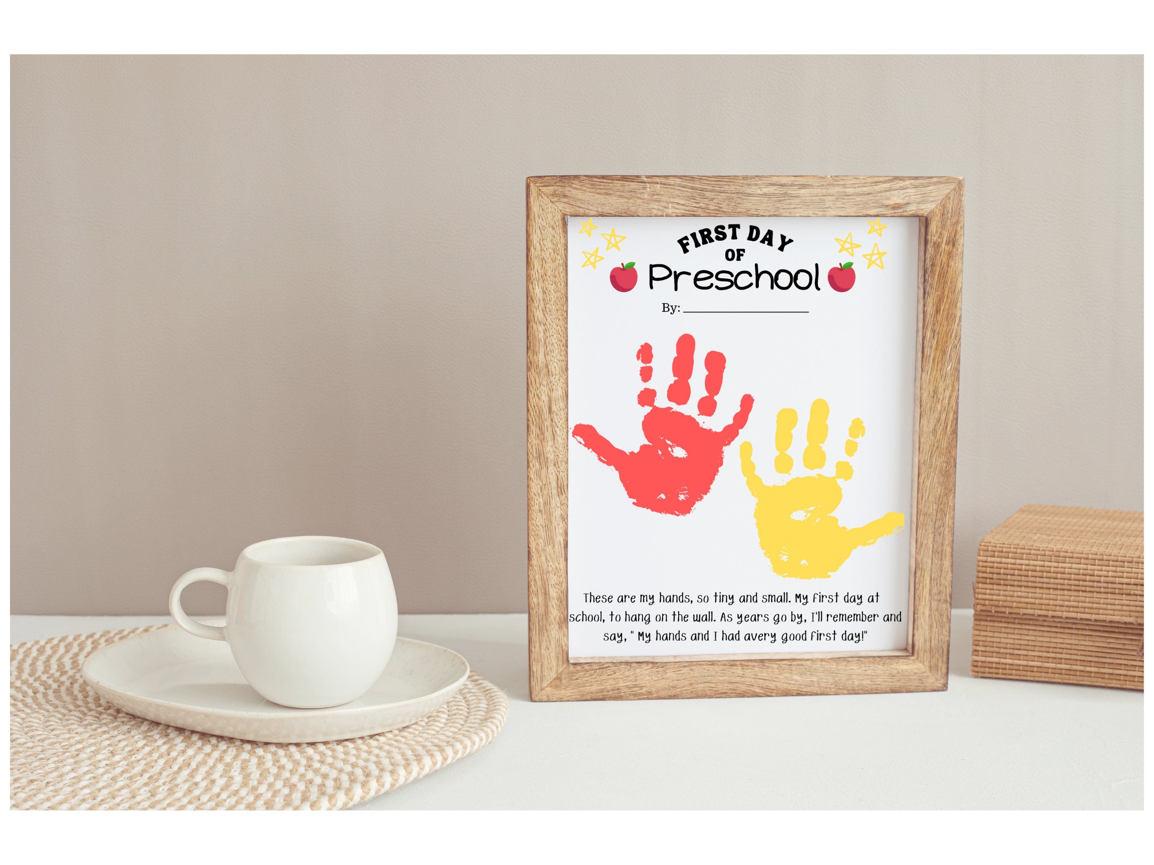 My First Day of Preschool Handprint Craft 1st Day of School - Etsy