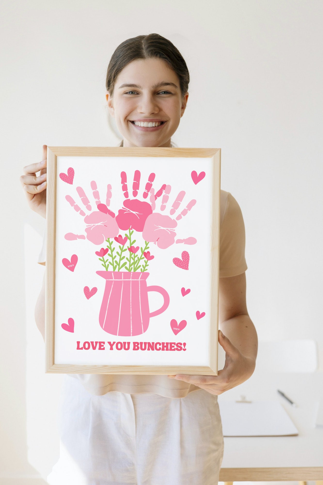 Valentines Handprint Craft Flower Handprint Preschool Activity Handprint Art Valentines Craft