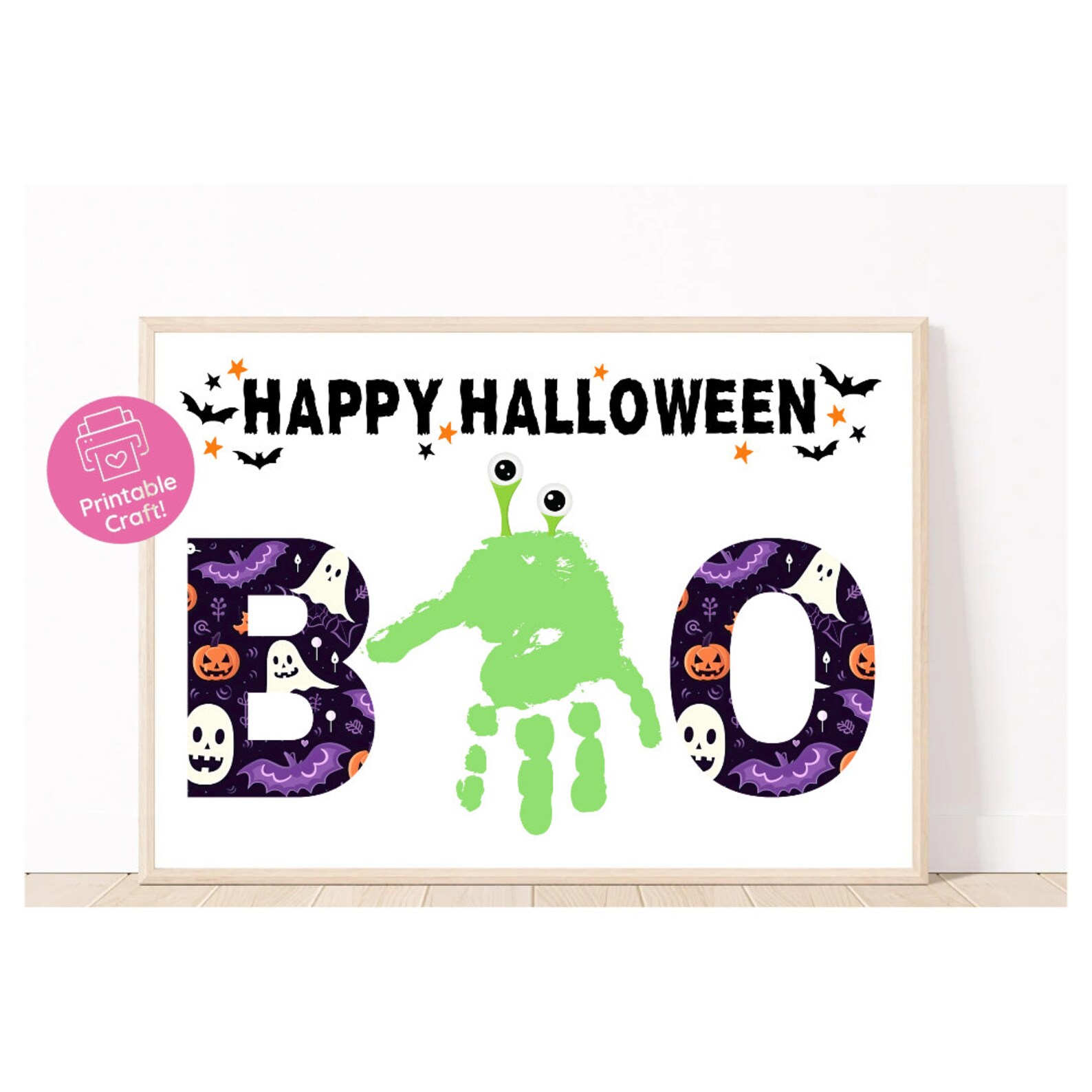 Halloween Handprint Craft | Little Monster Keepsake (digital Download ...