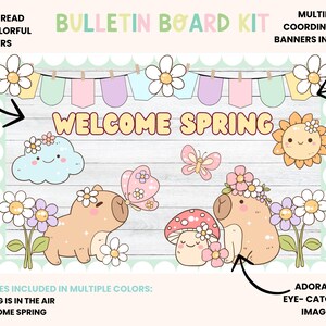 Spring Bulletin Board Kit | Printable Classroom Decor | March & April ...