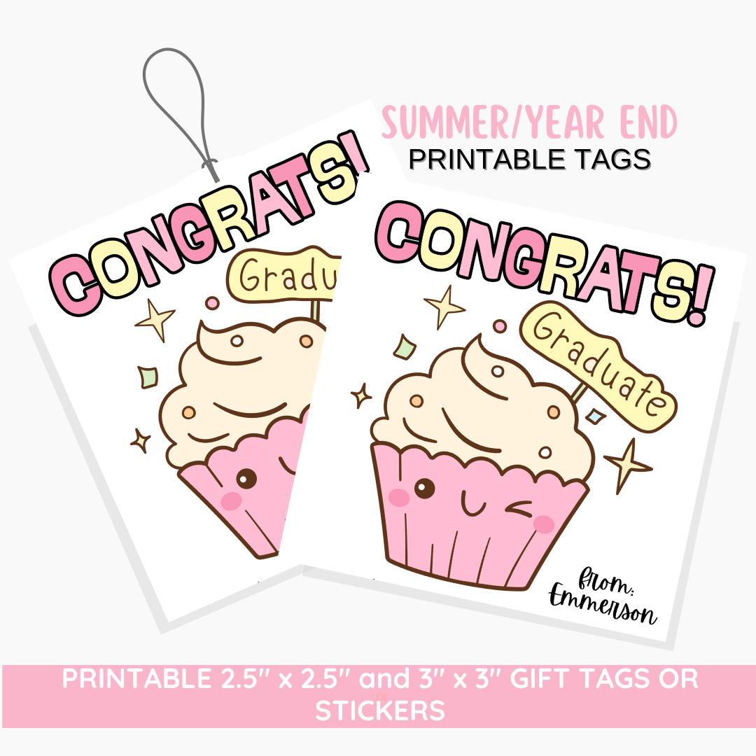 Personalized Graduation Gift Tags, Congrats Grad (printable PDF) - Etsy