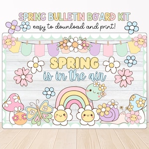 Spring Bulletin Board Kit | Printable Classroom Decor | March & April Themes | Easter Spring Themes | Teacher Resources | Class Door Decor
