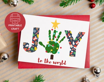Christmas Tree Handprint Art: Keepsake Gift (Printable)