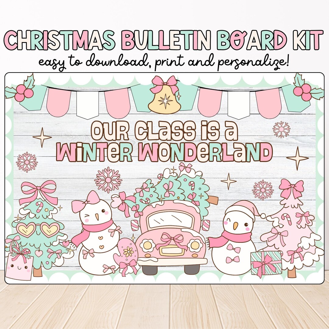 Christmas Winter Wonderland Bulletin Board Kit: Fun December Classroom ...