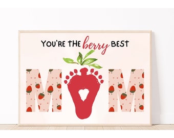 Berry Mom Handprint Art | Mother's Day Keepsake (Digital Download)