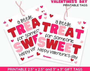 Valentinstag Leckerli Geschenkanhänger: Geschenkanhänger zum Ausdrucken (PDF)