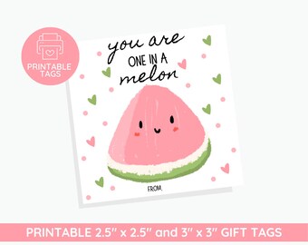 Teacher Appreciation Gift Tags: One in a Melon (Digital Download)