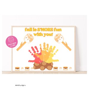 Fall Handprint Campfire Craft: Toddler Art Activity (Printable)