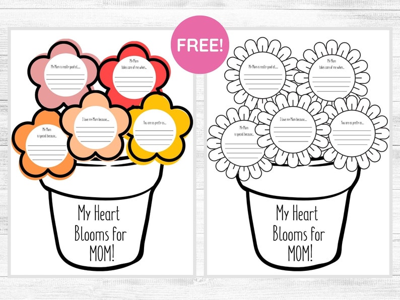 Printable Mothers Day Crafts for Preschoolers Crafts for Etsy Printable Mothers Day Crafts for Preschoolers Crafts for Etsy