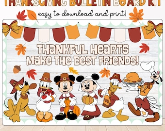 Thanksgiving Bulletin Board Kit: Printable November Classroom Decor (PDF Download)