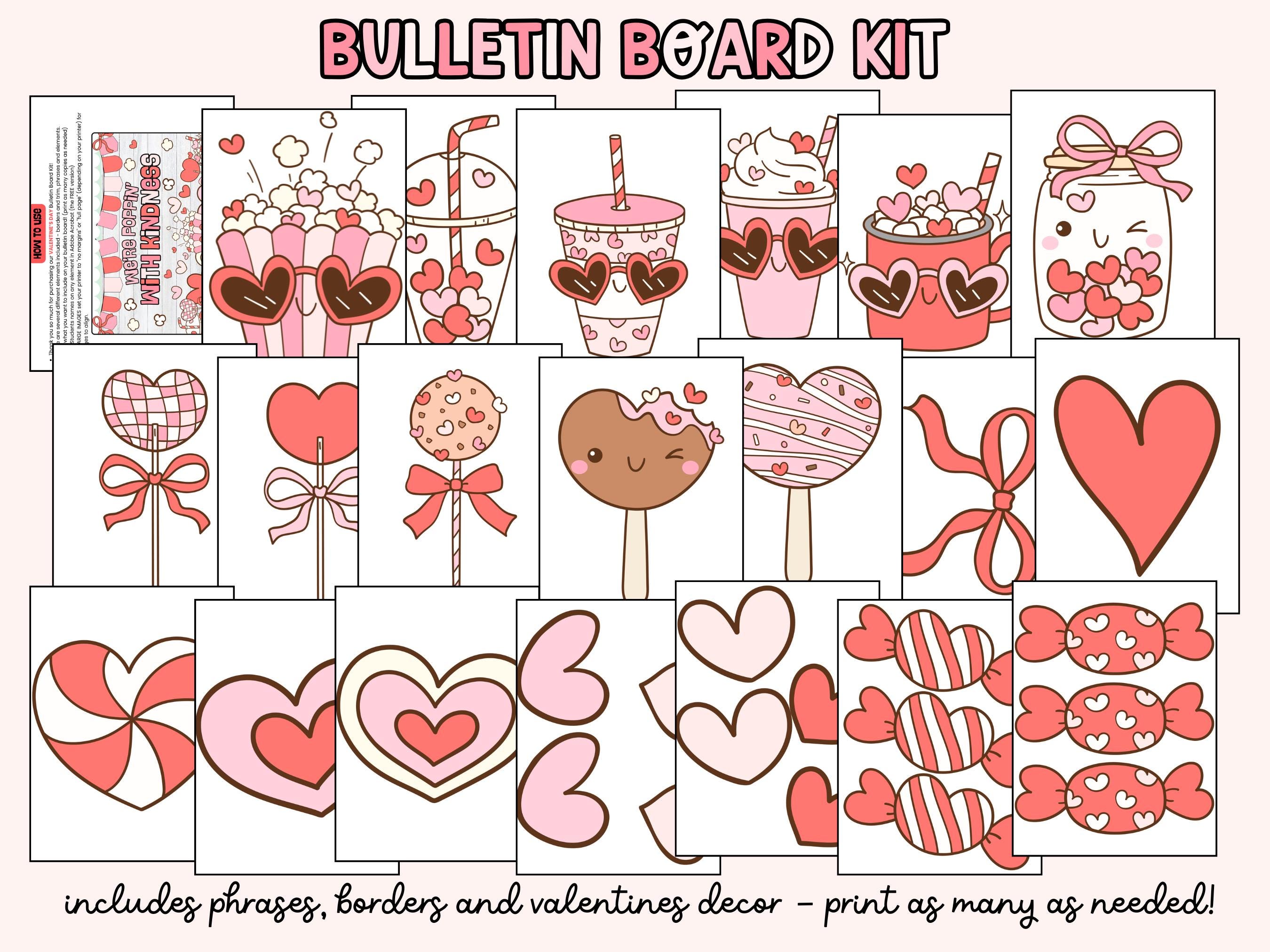 Kindness Valentine's Day Bulletin Board Kit: February Classroom Decor ...