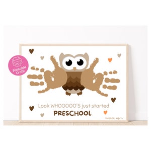 My First Day of Preschool Handprint Craft | 1st Day of School Craft |  Handprint Hand Craft Art Poem | Starting Preschool | Teacher Resource
