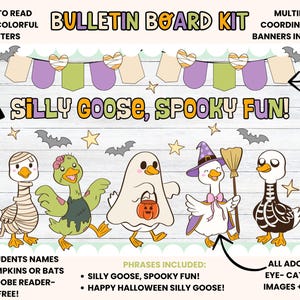 Silly Goose Halloween Bulletin Board Decor: Printable Classroom Kit ...
