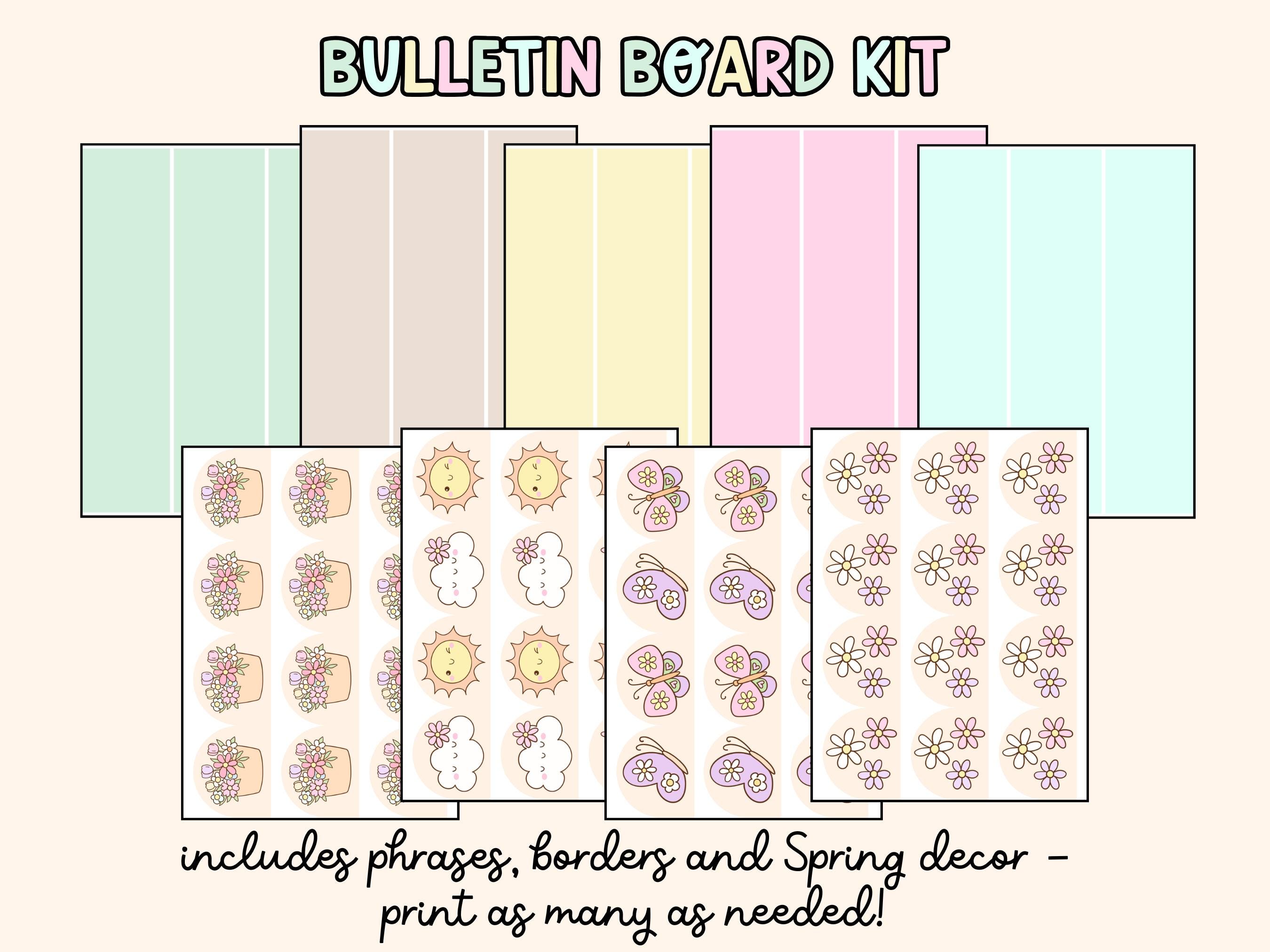 Spring Classroom Bulletin Board Kit: Kindness Grows Here (digital ...