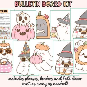Halloween Bulletin Board Kit: Spooky Ghost Classroom Decor (PDF ...