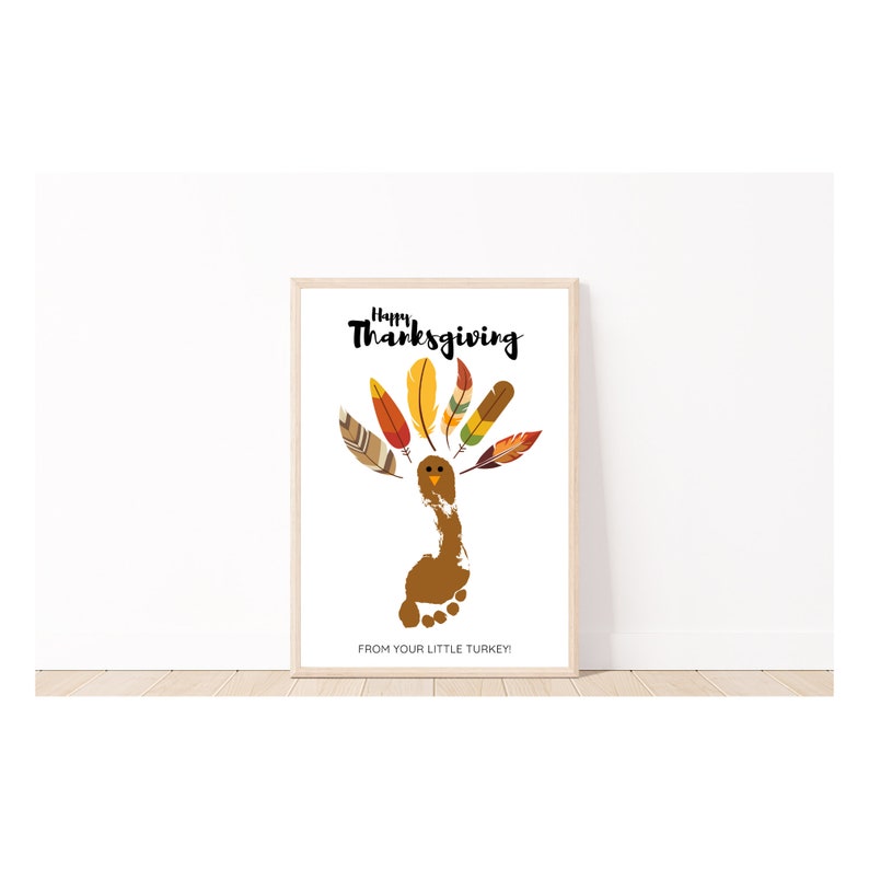 Turkey Printable Fall Handprint Art Thanksgiving Footprint Craft
