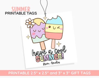 Popsicle Summer Gift Tag: End of Year Treat (Digital Download)