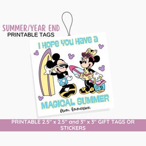 End of Year Gift Tag, Summer Teacher Gift Tags, Printable Classroom Tags, Editable Gift Ideas for Students, Summer Gift Tag, End Of School