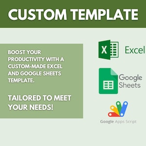 Aangepaste Google-spreadsheet- en Excel-sjablonen