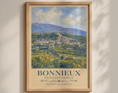 Bonnieux Provence France Poster, Luberon Village Wall Art, French Travel Print