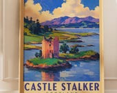 Castle Stalker, Scotland Fine Art Travel Poster Print