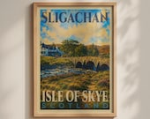 Sligachan Isle of Skye Poster, Scotland Travel Print, Scottish Highland Wall Art