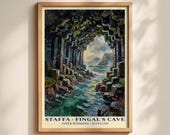 STAFFA - Fingal's Cave - Inner Hebrides, Scotland - Dramatic Basalt Columns Art Print