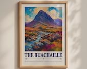 Buachaille Etive Mor Print, Glen Etive Scotland Poster, Highland Mountain Wall Art