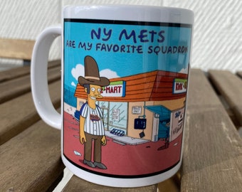 Apu &quot;Ny Mets Are My Favorite Squadron&quot; Simpsons coffee mug - Original Design - 11 oz.