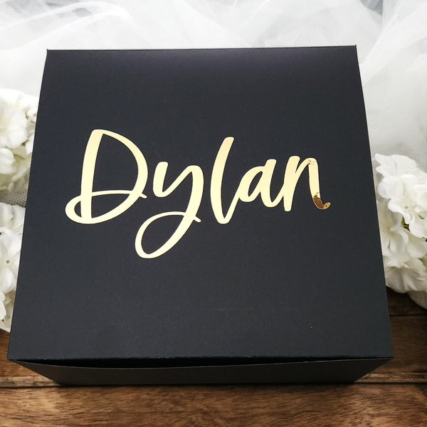 Personalized Groomsmen Proposal Box - Groomsman Proposal Gift Box - Black Groomsmen Box - Groomsmen Gift Box - Groomsman Box - Empty Box