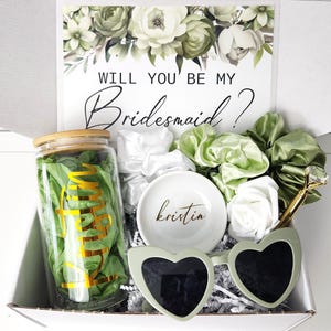 Bridesmaid Proposal Gift Box Set, Personalized Wedding Gift Box Set, Will You Be My Bridesmaid, Maid of Honor Proposal, Bridesmaid Thank You