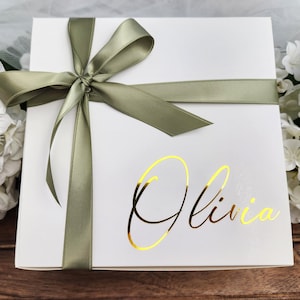 Bridesmaid Proposal Box - Personalized Bridesmaid Gift Box - 8x8x4 - Ribbon - EMPTY Bridesmaid Box Wedding Gift - Unfilled Gift Box (#5)