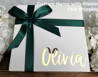 Empty Bridesmaid Proposal Box with Ribbon • Bridesmaid & Maid of Honor Gift Box • Wedding Proposal Box for Bridal Party Gifts