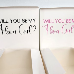 Flower Girl Gift Box - Ring Bearer Gift Box - Proposal Box - Will You Be My Flower Girl Ringer Bearer Empty Personalized Gift Box - Ask Box