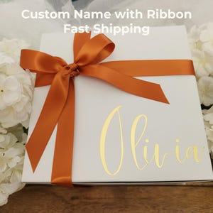 Bridesmaid Proposal Box • Personalized Bridesmaid Gift Box • Custom Name Wedding Gift • 8x8x4 Ribbon • Bridal Party & Maid of Honor Proposal