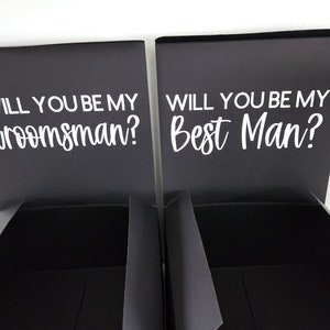 Groomsmen Gift Box EMPTY - Groomsmen Proposal Box - 8x8x4 - Personalized Groomsmen Box Ask Gift - Groomsman