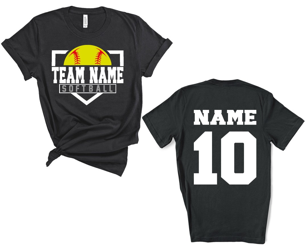 CUSTOM Softball Shirts Softball Numbers Shirt Personalized Etsy