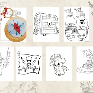 Pirate coloring page for toddlers