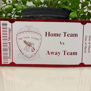 Football Ticket, Personalized Event Voucher, Football Keepsake, Gift Reveal, Stadium Tour, Football Match Ticket