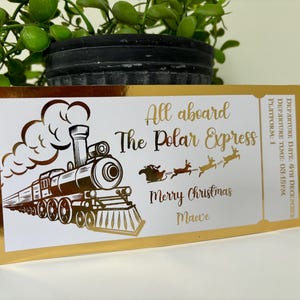 Personalisiertes Polar Express Ticket, Show Ticket, Mock Tickets, Ereignisgutschein, Benutzerdefiniertes Ticket, Weihnachtskarte, Geburtstagskarte, Polar Express