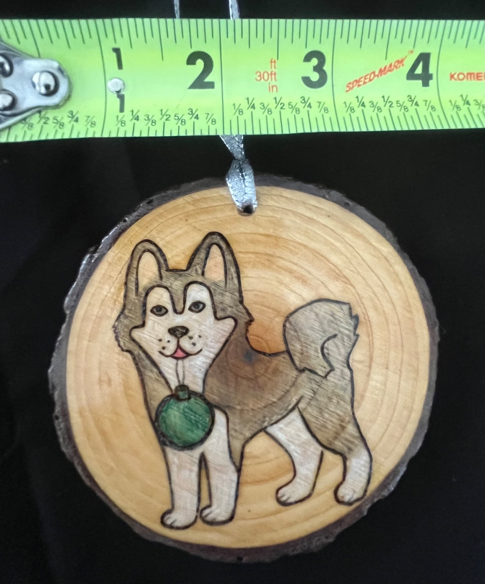 Husky Pyrography Wood/pyrography Husky Dog Ornament - Etsy