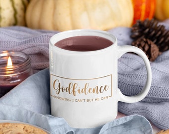 Godfidence Inspirational Coffee Mug - Christian Bible Verse Gift