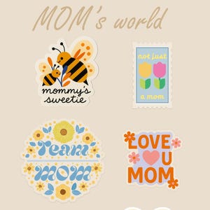 Feuille d'autocollants fête des mères | mother's day/ citations inspirantes, affirmations positives, amour de soi.