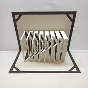 Plantillas PDF de tarjetas emergentes de bricolaje, Origami arquitectónico, Kirigami, Arquitectura origamica 3d, Escultura de papel emergente