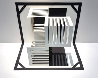 DIY pop up card PDF templates, Architectural Origami, Kirigami, 3d Origamic Architecture, Pop-up paper sculpture