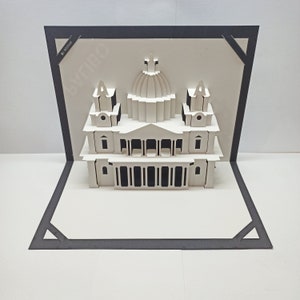 DIY pop up card PDF templates, Architectural Origami, Kirigami, 3d Origamic Architecture, Pop-up paper sculpture