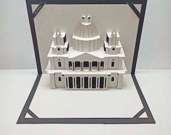 DIY pop up card PDF templates, Architectural Origami, Kirigami, 3d Origamic Architecture, Pop-up paper sculpture